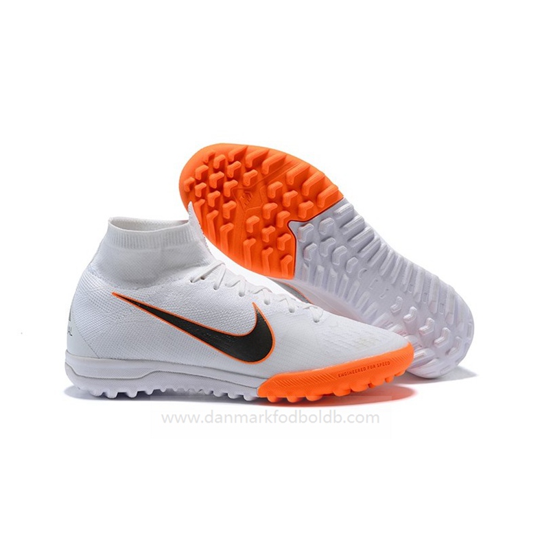 Nike Mercurial Superflyx VI Elite TF Fodboldstøvler Herre - Hvid Orange Sort
